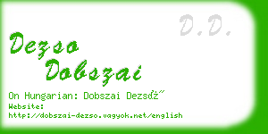 dezso dobszai business card